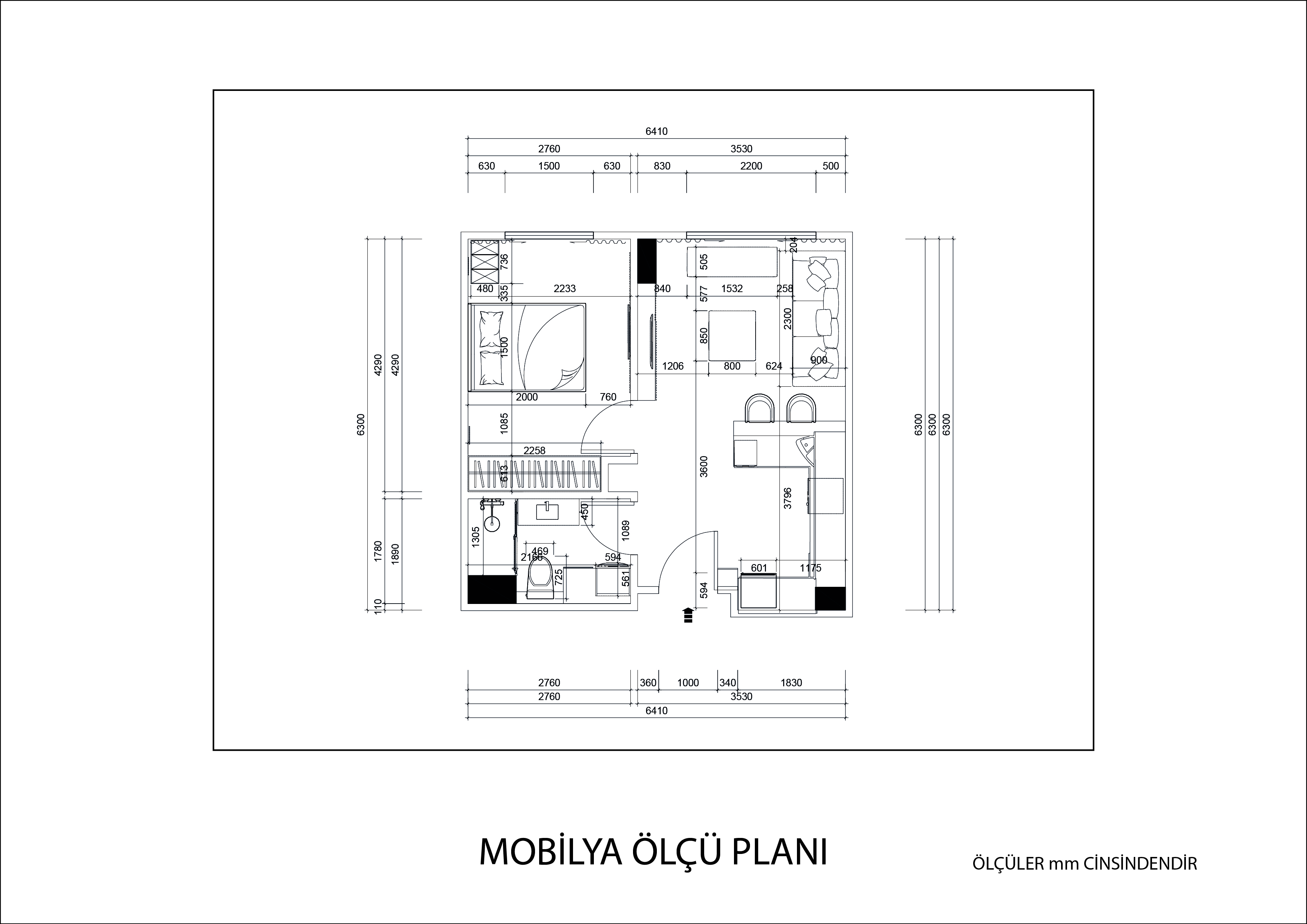 1+1 Daire - Plan