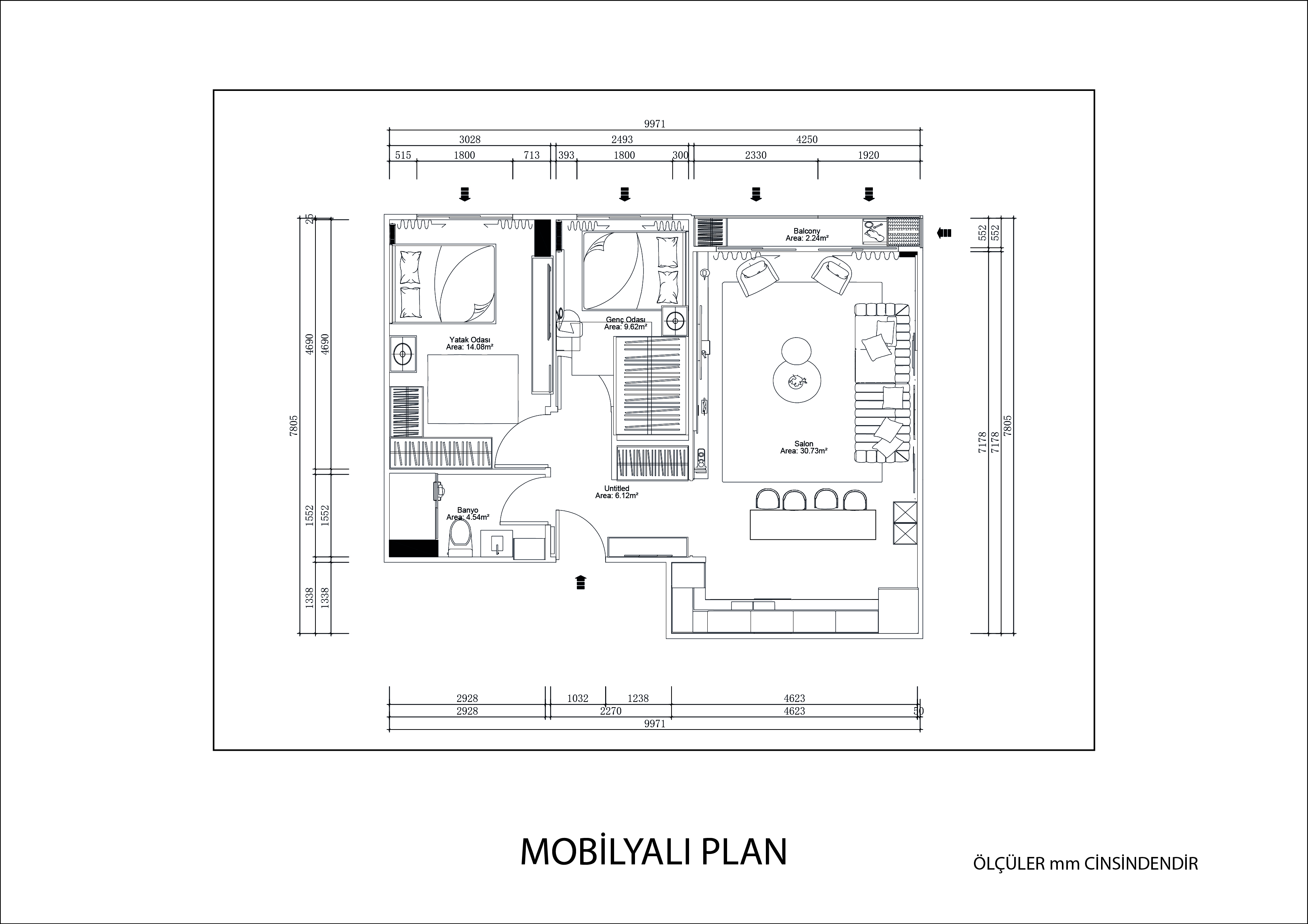 2+1 Daire - Plan