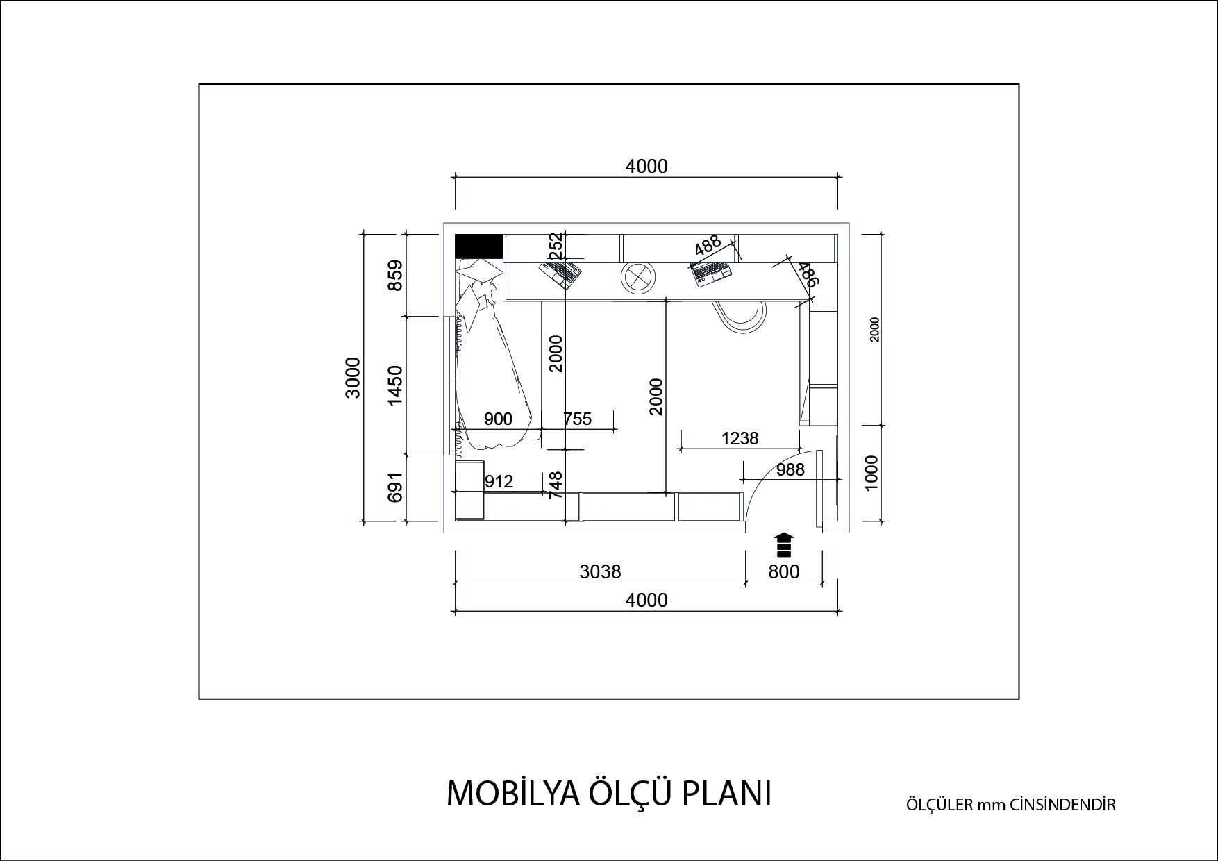 Çalışma Odası - Plan