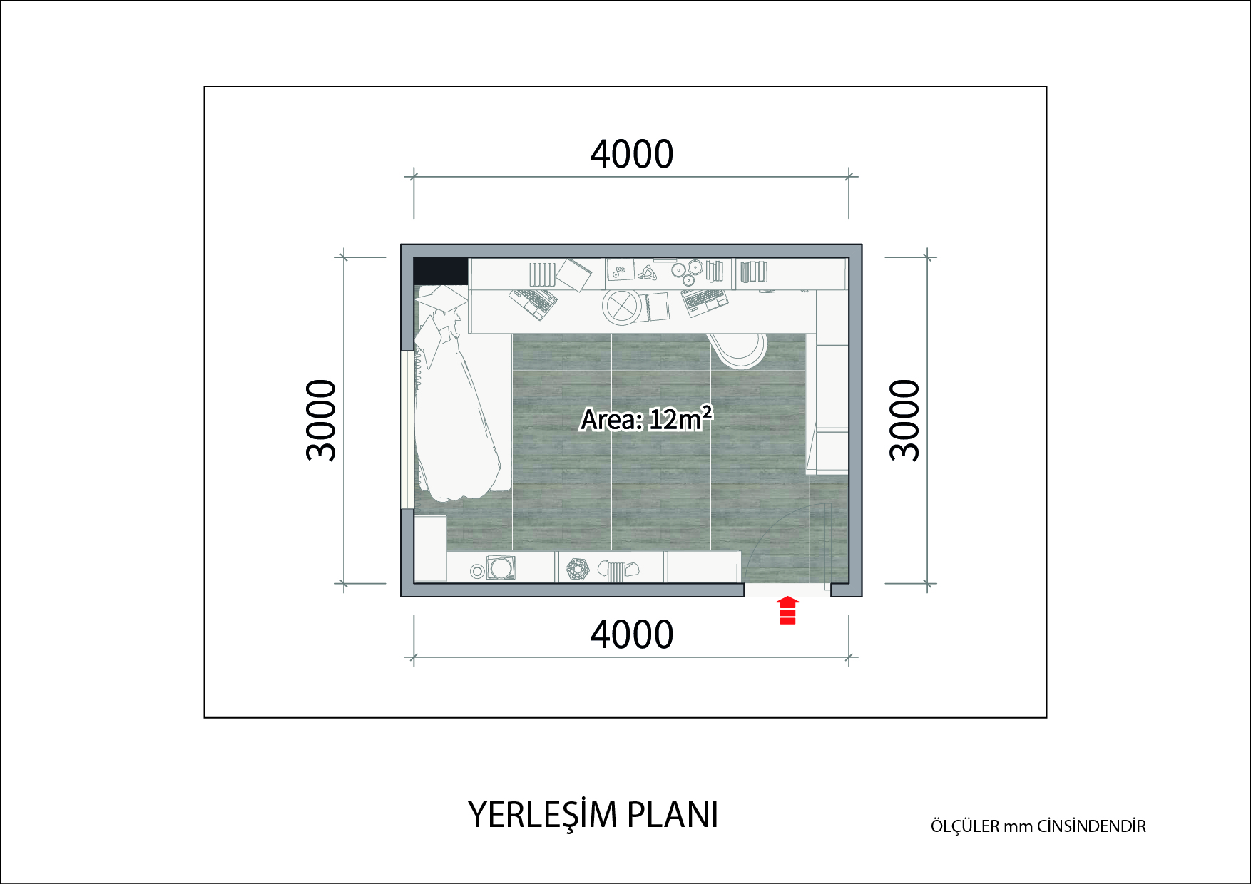 Çalışma Odası - Plan